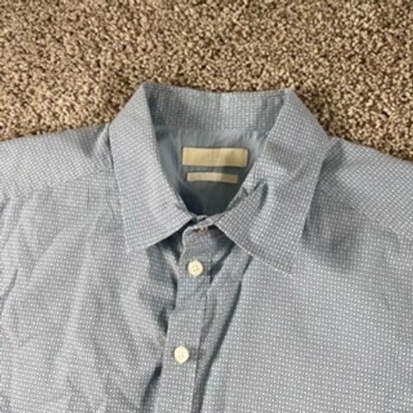 Diesel Men's Slim Fit Short Sleeve Button‎ Down Shirt Blue Pattern XL - Picture 2 of 10